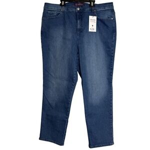 Gloria Vanderbilt Jeans Amanda Womens 20W Classic Stretch‎ Tapered Blue Denim
